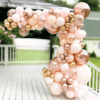 Party Ballons Vintage Luftballons 96-tlg. Set mit Konfetti - Rosa / Gold