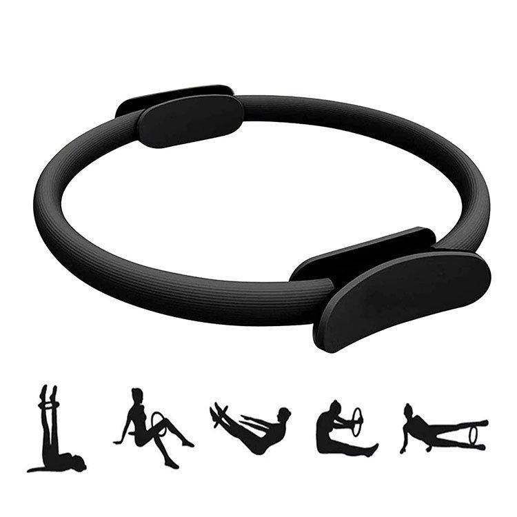 ANELLO PILATES CON DOPPIO MANICO - CERCHIO MAGICO PER ALLENAMENTO RESISTENZA, YOGA E FITNESS - Foto 6