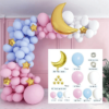 Gender Reveal Party Ballons en Latex et Feuille Baby Shower - Rose / Bleu / Blanc 119 pcs. Positionner