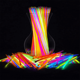 Knicklichter 100 Stück in Neon-Leuchtfarben mix mit Steckverbindern