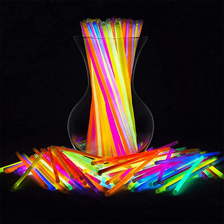 Knicklichter 100 Stück Neon-Leuchtfarben
