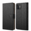 iPhone 11  Echtleder Tasche Flipcover - Schwarz