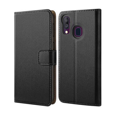 Etui à rabat en cuir véritable pour Samsung Galaxy A40