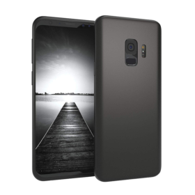 Samsung Galaxy S9+ Plus  Gummi Case Schutz Hülle - Schwarz (matt)