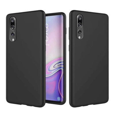 Housse de protection en caoutchouc pour Huawei P20 pro - Noir (Mat)