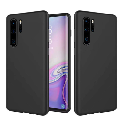 Housse de protection en caoutchouc pour Huawei P30 Pro - Noir (Mat)