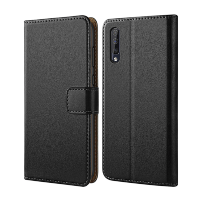 Etui à rabat en cuir véritable pour Samsung Galaxy A50