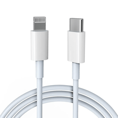Câble de charge Lightning USB C pour Apple - 1m (blanc)
