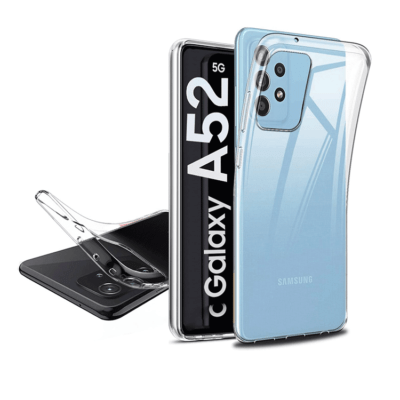 Custodia in silicone per cellulare Galaxy A52 5G trasparente