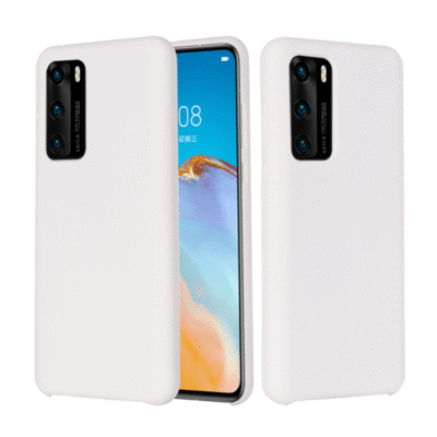 Cover per Huawei P40 in silicone - bianca (opaca)