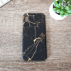 iPhone XR Hardcase Hülle (Marmor Design) -  Schwarz / Gold