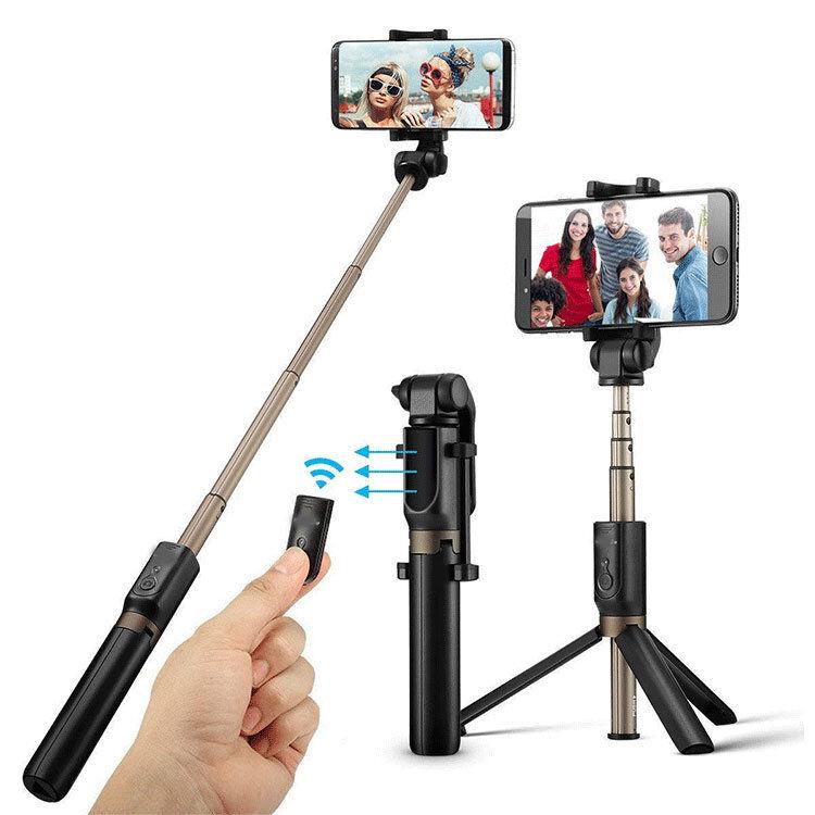 Bluetooth Selfie Stick 3 en 1 Monopod Extensible Mini Pocket sans Fil Rotation à 360 ° pour iPhone/Android Téléphones Samsung Galaxy jusquà 3,5-6 Pouces LATEC Perche Selfie Trépied 