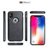 iPhone X/XS Lederhülle Back Case - Schwarz