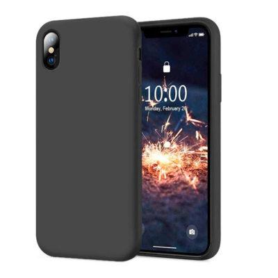 Coque en silicone pour iPhone XR - Noir