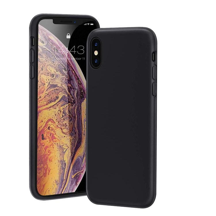 iPhone XS MAX Silikon Case Hülle - Schwarz