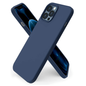 iPhone 14 Pro Silikon Case Hülle - Dunkelblau