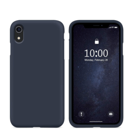 iPhone X/XS Silikon Case Hülle -  Blau (Matt)