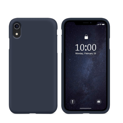 Coque en silicone pour iPhone X/XS - Bleu (Mat)