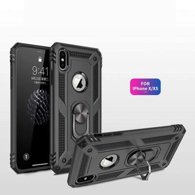 Coque rigide 360 degrés pour iPhone X/XS - Noir