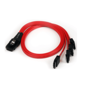 SFF-8087 auf 4x SATA Kabel - Rot (6 Gbit/s)