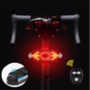 Clignotant de vélo feu arrière feu stop LED voyant d'avertissement + télécommande et klaxon