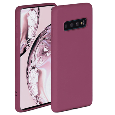 Coque de Protection en Caoutchouc pour Samsung Galaxy S10 - Rouge Vineux