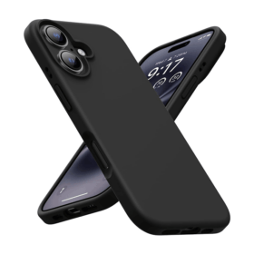 iPhone 16 Plus Silikon Case Hülle - Schwarz