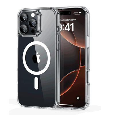 Custodia rigida in cristallo MagSafe per iPhone 16 Pro