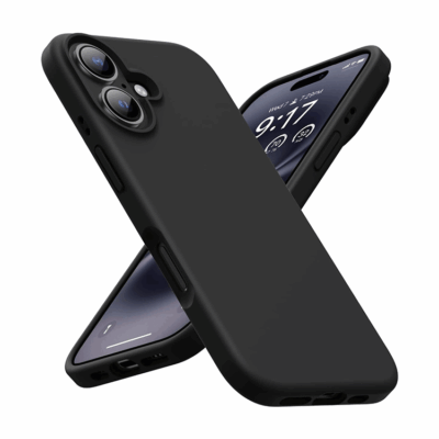iPhone 16  Silikon Case Hülle - Schwarz