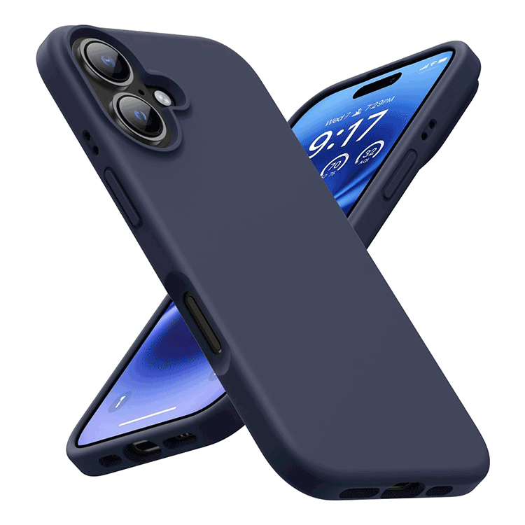iPhone 16  Silikon Case Hülle -  Dunkelblau