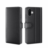 iPhone 16 Flip Wallet Cover Echtleder - Schwarz
