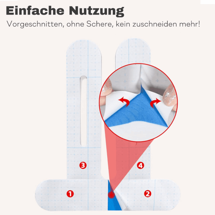 Vista alternativa dell'PreCut Kinesiotapes Knie – 10er-Pack (Blau)