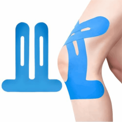 Kinesiotape pretagliati ginocchio - Confezione da 10 (blu)