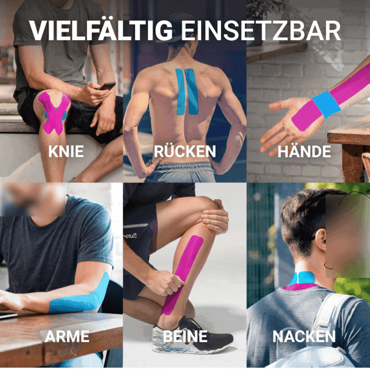 Alternative Ansicht von Kinesiologie-Tape vorgeschnittene 10er-Pack (25 × 5 cm)
