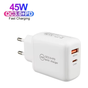 Caricabatterie superveloce da 45W PD + QC3.0