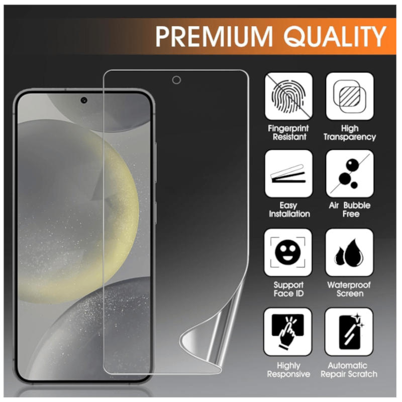 Galaxy S25 Hydrogel TPU Full Screen Schutzfolie (3 Stück) - Bild 3