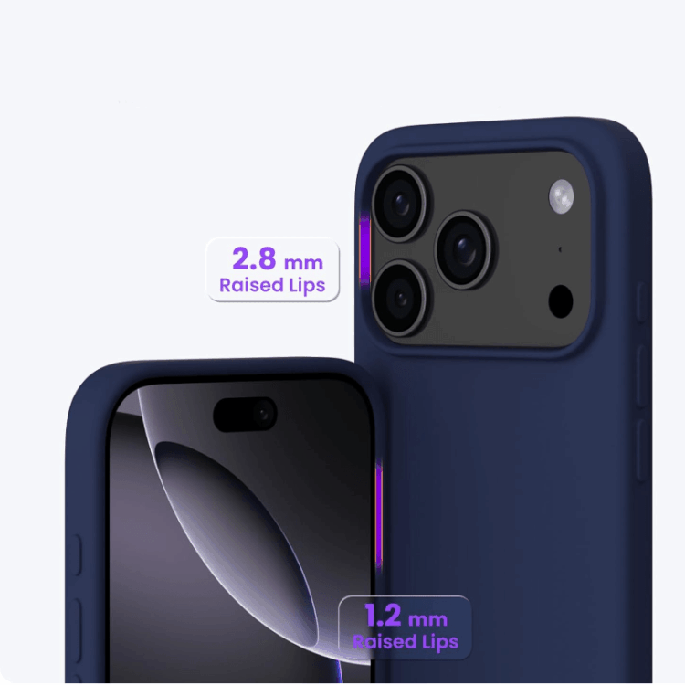 Alternative Ansicht von iPhone 18 Pro Max Silikon Case Hülle - Dunkelblau