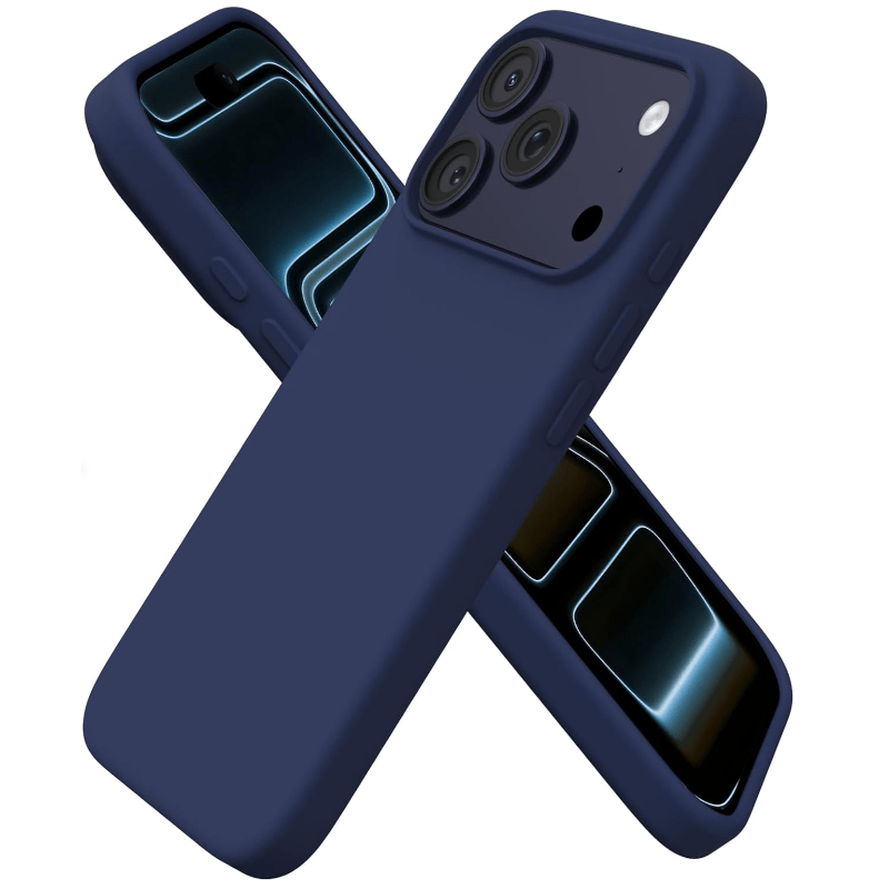 iPhone 18 Pro Max Silikon Case Hülle - Dunkelblau