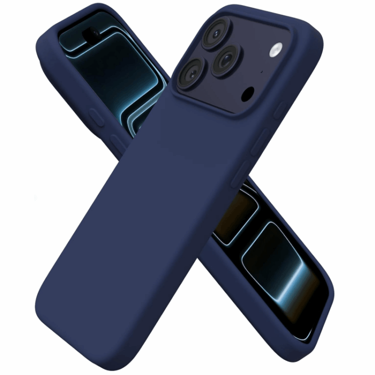 iPhone 17 Pro Max Silikon Case Hülle - Dunkelblau