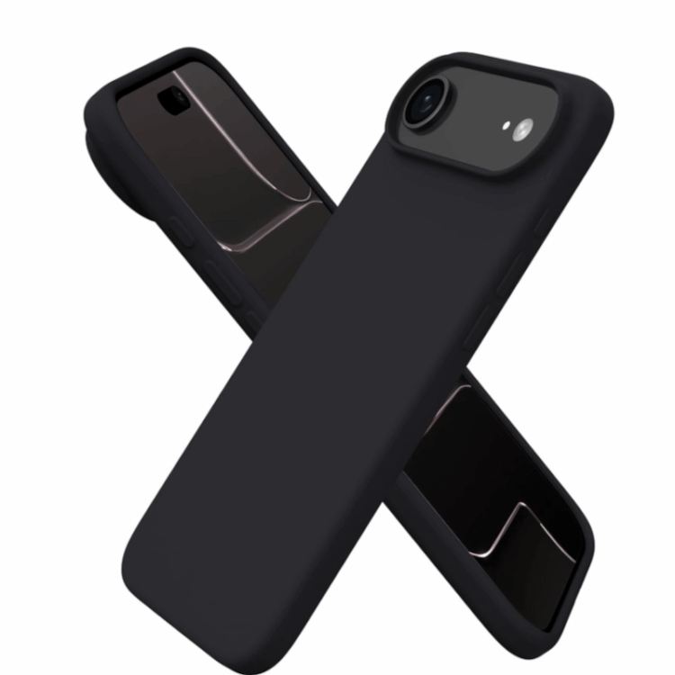 iPhone 17 Air Silikon Case Hülle - Schwarz