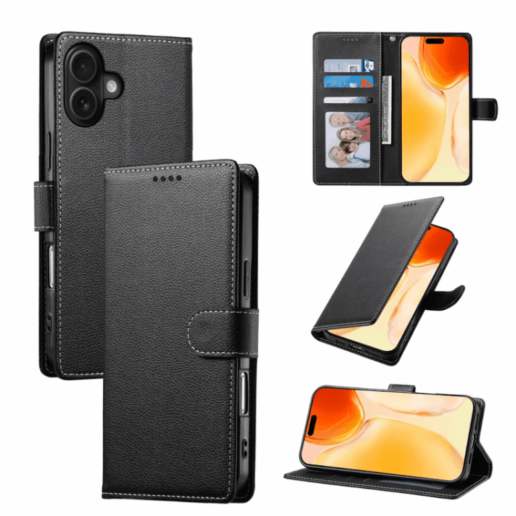 iPhone 17 Flip Wallet Cover Echtleder