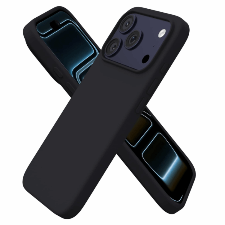 iPhone 18 Pro Silikon Case Hülle - Schwarz